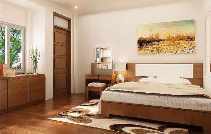 Vị trí kê giường đúng phong thủy giúp luân chuyển khí tốt, hỗ trợ gia chủ mệnh Thủy ngủ sâu và tái tạo năng lượng hiệu quả.