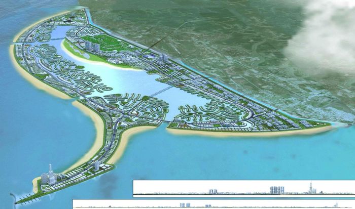 Phối cảnh Khu đô thị du lịch biển Cần Giờ rộng 2.870 ha. Ảnh: UBND huyện Cần Giờ cũ